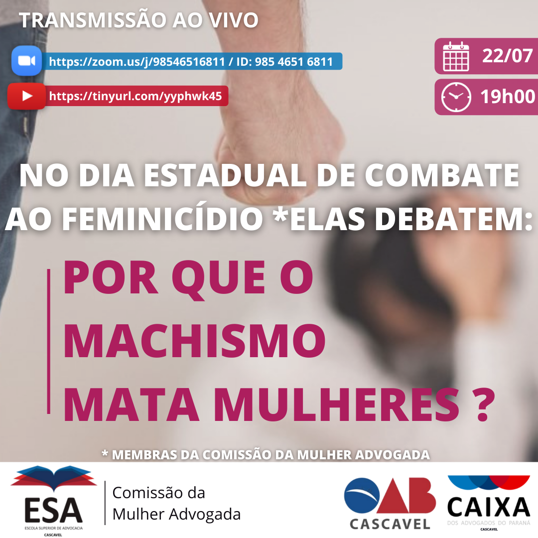 PORQUE O MACHISMO MATA MULHERES? 